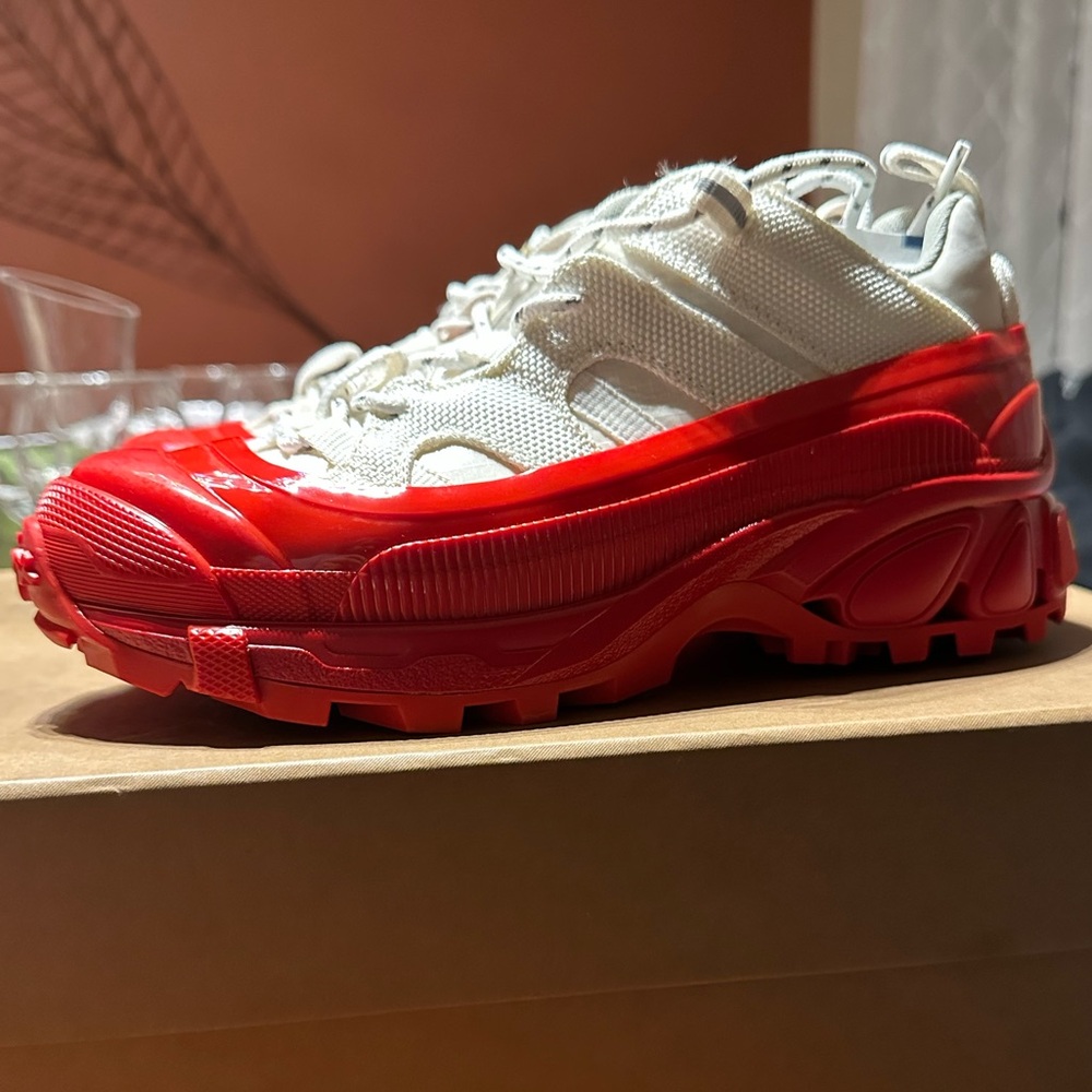Burberry Arthur White & Red Sneakers